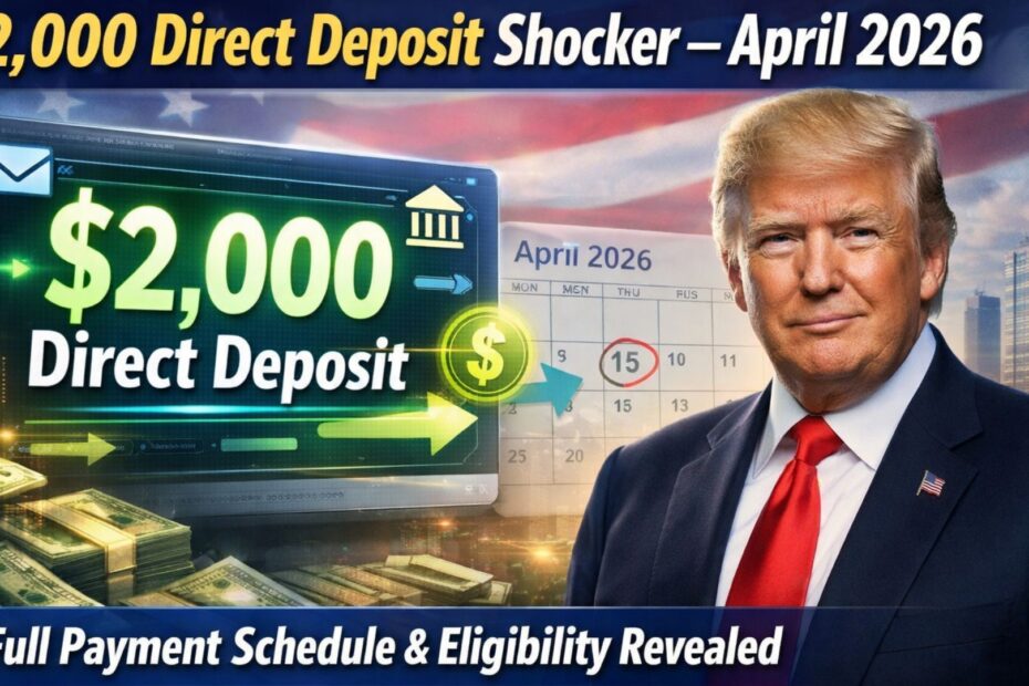 $2,000 Direct Deposit Shocker for Americans in April 2026 – Full Payment Schedule & Eligibility Revealed